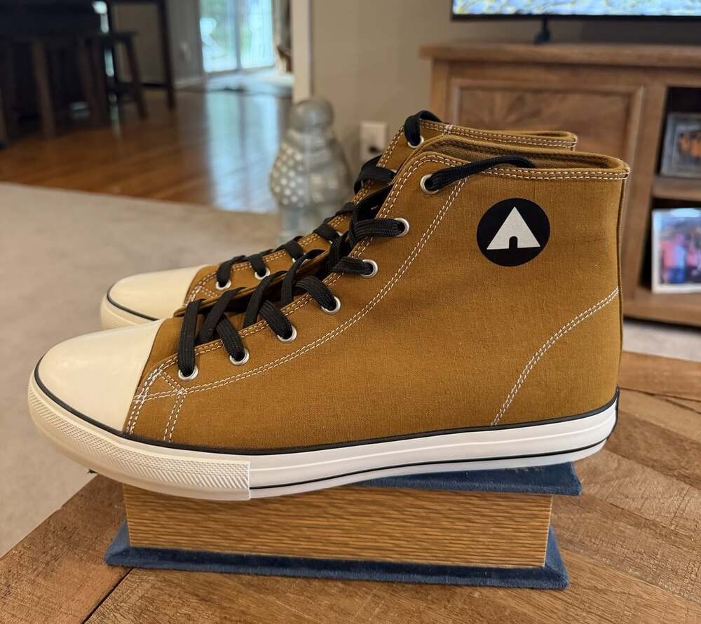 Airwalk Maaustin High Top Canvas Sneakers Brown Tan Men’s 11.5 NWOT Skate Shoes - Picture 4 of 8